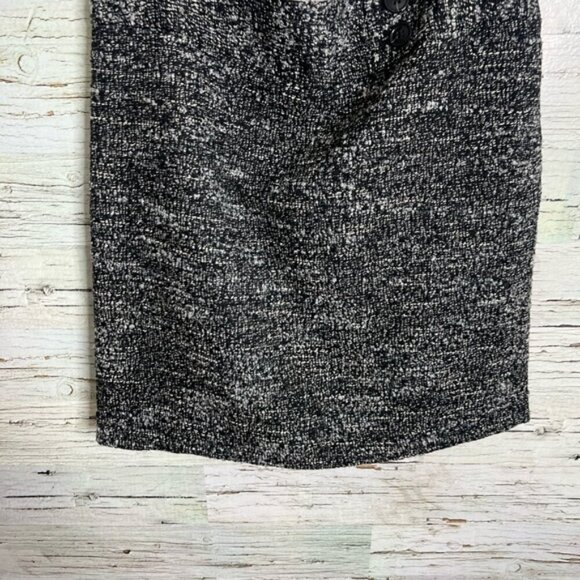 Ann Taylor Black Pencil Mini Skirt tweed gray size 12 - Picture 2 of 6